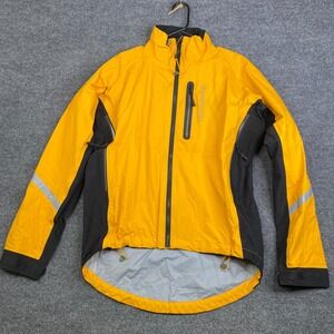 Showers Pass Mens Medium Yellow Elite Waterproof Cycling Rain Jacket Reflective